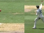 Marnus Labuschagne sent Dean Elgar back to the pavilion. Marnus Labuschagne sent Dean Elgar back to the pavilion.