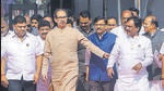 Nagpur: Former Maharashtra chief minister Uddhav Thackeray with Rajya Sabha MP Sanjay Raut arrives to attend the Winter Session of Maharashtra Assembly, at Vidhan Bhavan in Nagpur, Monday, Dec. 26, 2022. (PTI Photo) (PTI12_26_2022_000106B) (PTI) Nagpur: Former Maharashtra chief minister Uddhav Thackeray with Rajya Sabha MP Sanjay Raut arrives to attend the Winter Session of Maharashtra Assembly, at Vidhan Bhavan in Nagpur, Monday, Dec. 26, 2022. (PTI Photo) (PTI12_26_2022_000106B) (PTI)