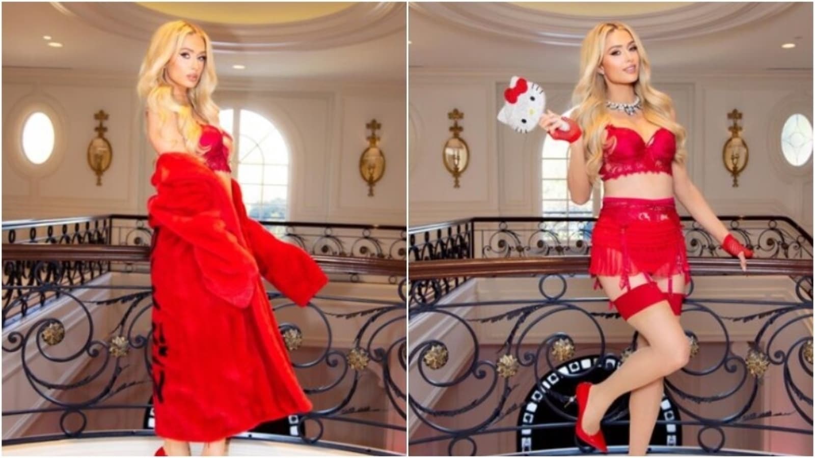 Paris Hilton’s Christmas wish featured her ‘sleighing in red’ like this...