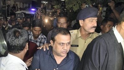 Nanda Kumar, accused in TRS MLAs poaching case, being produced before the Anti-Corruption Bureau court judge G Rajagopal at his residence in Hyderabad. (PTI) Nanda Kumar, accused in TRS MLAs poaching case, being produced before the Anti-Corruption Bureau court judge G Rajagopal at his residence in Hyderabad. (PTI)
