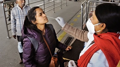 12 tested Covid +ve in December at Bengaluru airport, samples to be sequenced (Picture for representation) 12 tested Covid +ve in December at Bengaluru airport, samples to be sequenced (Picture for representation)