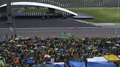 Lula da Silva Inauguration: Supporters of Brazilian President Jair Bolsonaro protest. (AP) Lula da Silva Inauguration: Supporters of Brazilian President Jair Bolsonaro protest. (AP)