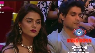 A still of Priyanka Chahar Choudhary  and Ankit Gupta from Bigg Boss 16.