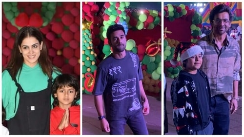 Genelia Deshmukh, Pulkit Samrat and Sunil Grover at the party. Genelia Deshmukh, Pulkit Samrat and Sunil Grover at the party.