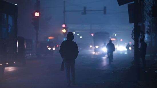 A view of Pandav Nagar on a cold winter morning in New Delhi, on December 26. Dense fog blanketed the national capital on December 26 morning as the city grapples with cold wave conditions with the minimum temperature likely to drop to 4 degrees Celsius, according to the weather forecast by the IMD.(Raj K Raj / HT Photo)
