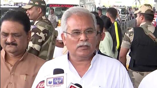 Chhattisgarh chief minister Bhupesh Baghel asked if the Raj Bhavan’s legal advisor was bigger than the state assembly which passed the bills (ANI File Photo)