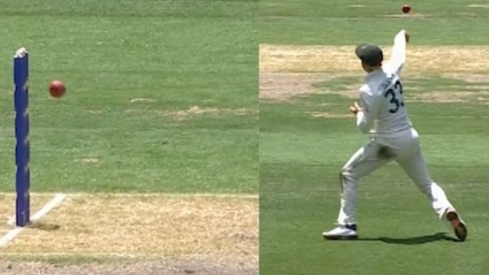 Marnus Labuschagne sent Dean Elgar back to the pavilion.