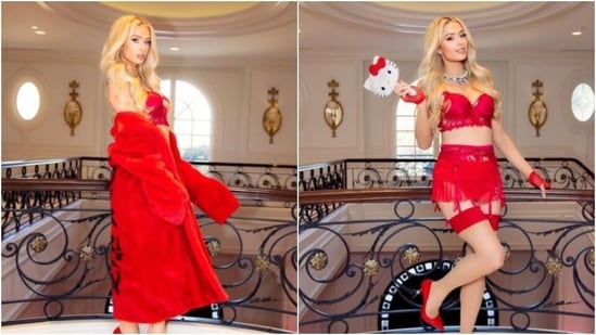 Paris Hilton celebrated Christmas in the most fun way possible. The actor did a fun photoshoot with the theme of red – red is seen in dominance throughout the festive season. Paris chose to wear the colours of Christmas as she showed us how to do Christmas right. In a slew of pictures, Paris gave us glimpses of her festive celebrations.(Instagram/@parishilton)
