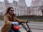 Hansika Motwani with husband Sohael Khatutria on their honeymoon. Hansika Motwani with husband Sohael Khatutria on their honeymoon.