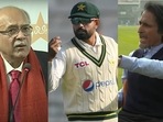 PCB chief Najam Sethi; Babar Azam; Ramiz Raja PCB chief Najam Sethi; Babar Azam; Ramiz Raja
