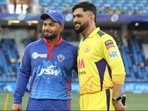 MS Dhoni and Rishabh Pant pose for a photograph. MS Dhoni and Rishabh Pant pose for a photograph.