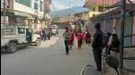 Shops remained closed in Uttarkashi’s Purola on Monday over the alleged forced conversions incident. (HT Photo)