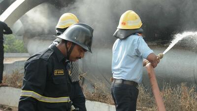 According to the fire brigade officials, the fire took place due to a short circuit and flames engulfed the stock comprising of dry foodgrains and other materials. (REPRESENTATIVE PHOTO)