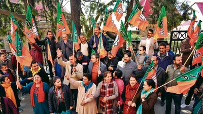 All BJP candidates are likely to file their nominations on Tuesday. (HT PHOTO) All BJP candidates are likely to file their nominations on Tuesday. (HT PHOTO)