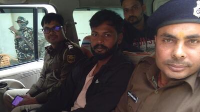 Ashish Mandal, son of JDU MLA Gopal Mandal, has been arrested from the Tilkamanjhi police station area, in connection with the Barari shooting case (ANI Photo) Ashish Mandal, son of JDU MLA Gopal Mandal, has been arrested from the Tilkamanjhi police station area, in connection with the Barari shooting case (ANI Photo)
