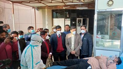Gurugram, India-December 27, 2022: Nishant Kumar Yadav, DC, and Dr. Virender Yadav, CMO during the mock drill to take stock of preparations for Covid-19 in Civil hospital at Sector-10 near Government College, in Gurugram, India, on Tuesday, 27 December 2022. (Photo by Parveen Kumar/Hindustan Times)(Pic to go with Leena Dhankar's story) Gurugram, India-December 27, 2022: Nishant Kumar Yadav, DC, and Dr. Virender Yadav, CMO during the mock drill to take stock of preparations for Covid-19 in Civil hospital at Sector-10 near Government College, in Gurugram, India, on Tuesday, 27 December 2022. (Photo by Parveen Kumar/Hindustan Times)(Pic to go with Leena Dhankar's story)