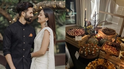 Shahid Kapoor and Mira Rajput's home was all decked up for an intimate house party. Shahid Kapoor and Mira Rajput's home was all decked up for an intimate house party.