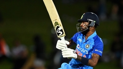 India's Hardik Pandya bats (AP) India's Hardik Pandya bats (AP)