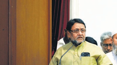 Pune, India - Feb. 8, 2020: Nawab Malik at Azam Campu in Pune, India, on Saturday, February 8, 2020. (Photo by Rahul Raut/HT PHOTO) Pune, India - Feb. 8, 2020: Nawab Malik at Azam Campu in Pune, India, on Saturday, February 8, 2020. (Photo by Rahul Raut/HT PHOTO)