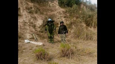 The police have also arrested three members of the sub-module and recovered a loaded RPG and a rocket launcher buried along the Beas bank. (HT photo) The police have also arrested three members of the sub-module and recovered a loaded RPG and a rocket launcher buried along the Beas bank. (HT photo)