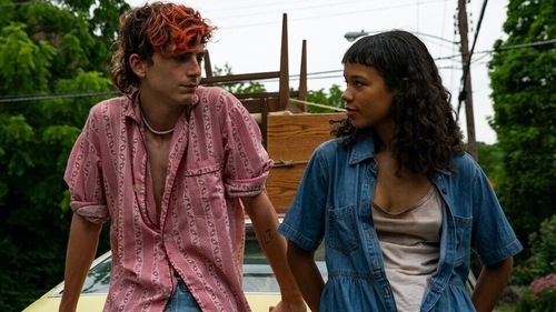 Actors Timothée Chalamet and Taylor Russell in a still from Bones And All. Actors Timothée Chalamet and Taylor Russell in a still from Bones And All.