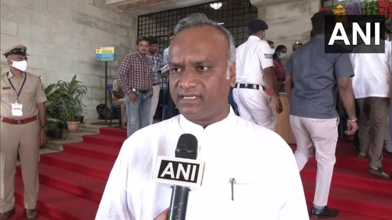 Priyank Kharge, son of Congress president Mallikarjun Kharge, also questioned why Karnataka is encouraging such an atmosphere.(ANI)