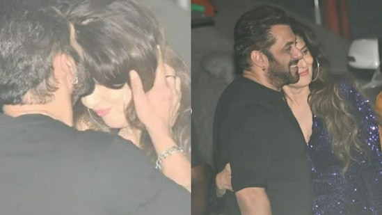 Sangita Bijlani Sex - Salman Khan plants sweet kiss on ex Sangeeta Bijlani's forehead at birthday  | Bollywood - Hindustan Times
