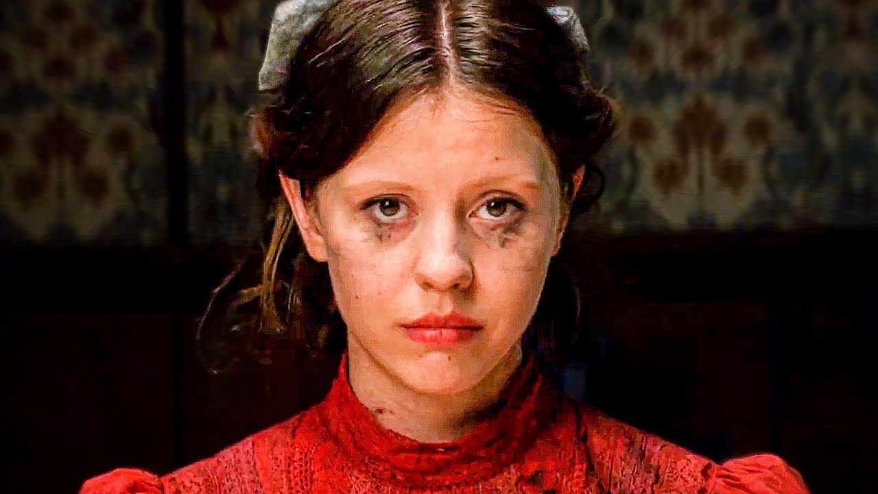 Mia Goth in a still from the film Pearl.