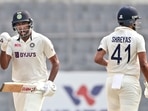 India's Ravichandran Ashwin, left, and Shreyas Iyer celebrates after scoring the final run to beat Bangladesh on the fourth day of the second cricket test match, in Dhaka, Bangladesh, Sunday, Dec. 25, 2022. (AP/PTI Photo)(PTI12_25_2022_000048A)(PTI) India's Ravichandran Ashwin, left, and Shreyas Iyer celebrates after scoring the final run to beat Bangladesh on the fourth day of the second cricket test match, in Dhaka, Bangladesh, Sunday, Dec. 25, 2022. (AP/PTI Photo)(PTI12_25_2022_000048A)(PTI)