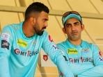 KL Rahul with LSG mentor Gautam Gambhir(IPL) KL Rahul with LSG mentor Gautam Gambhir(IPL)