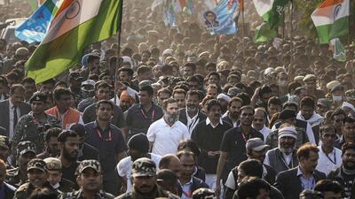 Congress leader Rahul Gandhi during the Bharat Jodo Yatra in New Delhi. (PTI) Congress leader Rahul Gandhi during the Bharat Jodo Yatra in New Delhi. (PTI)