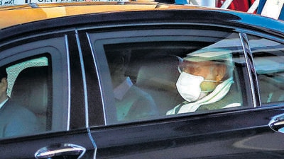 Prime Minister Narendra Modi leaves UN Mehta Hospital where his mother Heeraben Modi has been admitted, in Ahmedabad, Wednesday, Dec. 28, 2022. (PTI) Prime Minister Narendra Modi leaves UN Mehta Hospital where his mother Heeraben Modi has been admitted, in Ahmedabad, Wednesday, Dec. 28, 2022. (PTI)