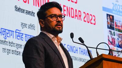 Union minister of information and broadcasting Anurag Thakur. (Raj K Raj/HT photo) Union minister of information and broadcasting Anurag Thakur. (Raj K Raj/HT photo)