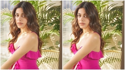 In the end, Alaya chose centre-parted open wavy tresses, glossy nude lip shade, well-defined brows, kohl-lined eyes, mascara on the lashes, rouged cheeks, glowing skin and subtle eye shadow for the glam picks. (Instagram) In the end, Alaya chose centre-parted open wavy tresses, glossy nude lip shade, well-defined brows, kohl-lined eyes, mascara on the lashes, rouged cheeks, glowing skin and subtle eye shadow for the glam picks. (Instagram)