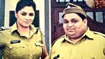 Ishwar Thakur (right) with Kavita Kaushik in a still from FIR. Ishwar Thakur (right) with Kavita Kaushik in a still from FIR.