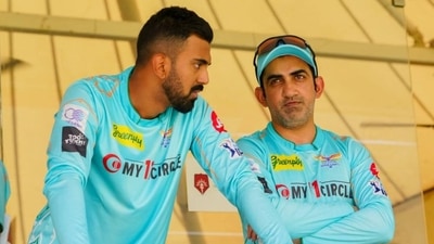 KL Rahul with LSG mentor Gautam Gambhir (IPL)