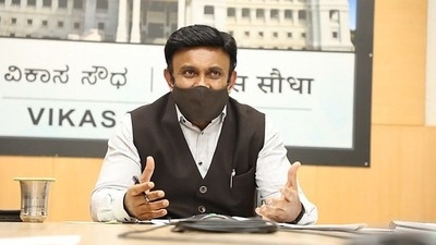 Karnataka health minister Dr K Sudhakar. Karnataka health minister Dr K Sudhakar.