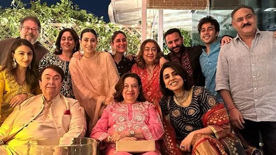 Kareena Kapoor and Saif Ali Khan with their family. Kareena Kapoor and Saif Ali Khan with their family.