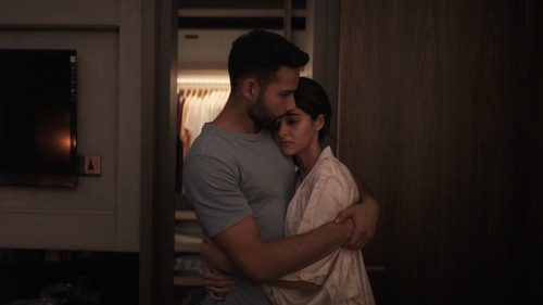 Siddhanth Chaturvedi and Ananya Pandey in a still from Gehraiyaan. Siddhanth Chaturvedi and Ananya Pandey in a still from Gehraiyaan.