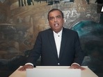 Mukesh Ambani speaking at Dhirubhai Ambani's birth anniversary, also celebrated as Reliance Family Day. Mukesh Ambani speaking at Dhirubhai Ambani's birth anniversary, also celebrated as Reliance Family Day.