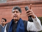 Congress MP Manish Tewari at Parliament House complex during Winter Session, in New Delhi.(PTI / File) Congress MP Manish Tewari at Parliament House complex during Winter Session, in New Delhi.(PTI / File)