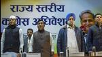 Rajasthan Congress held a convention in Jaipur on Wednesday. (PTI) Rajasthan Congress held a convention in Jaipur on Wednesday. (PTI)