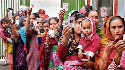 If the new initiative is implemented, migrant voters will not be required to travel to their home district to exercise their franchise and will be able to use a remote electronic voting machine (EVM) instead. (HT file) If the new initiative is implemented, migrant voters will not be required to travel to their home district to exercise their franchise and will be able to use a remote electronic voting machine (EVM) instead. (HT file)