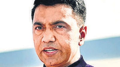 Panaji: Goa Chief Minister Pramod Sawant addresses during the celebrations of Goa Liberation Day, at Taleigao in Panaji, Monday, Dec. 19, 2022. (PTI Photo)(PTI12_19_2022_000183A) (PTI)