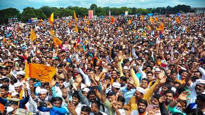 Panchamasalis have been demanding to be included in 2A category of other backward classes. (PTI) Panchamasalis have been demanding to be included in 2A category of other backward classes. (PTI)