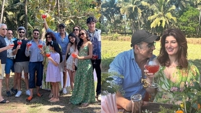 Twinkle Khanna shared photos from her birthday party on Instagram. Akshay Kumar was seen in the pictures along with their children. Twinkle and Akshay are parents to 20-year-old son Aarav and daughter Nitara, 10. Twinkle Khanna shared photos from her birthday party on Instagram. Akshay Kumar was seen in the pictures along with their children. Twinkle and Akshay are parents to 20-year-old son Aarav and daughter Nitara, 10.