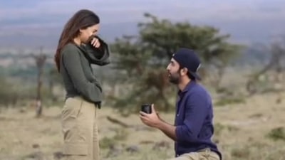 Alia Bhatt and Ranbir Kapoor in the unseen picture. Alia Bhatt and Ranbir Kapoor in the unseen picture.