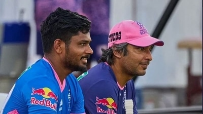 Sanju Samson (L) with Kumar Sangakkara (IPL) Sanju Samson (L) with Kumar Sangakkara (IPL)