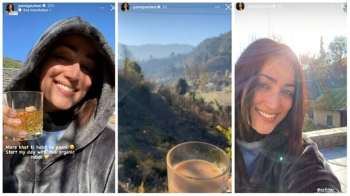 Yami Gautam shared pictures from holidays in Himachal Pradesh via Instagram Stories. Yami Gautam shared pictures from holidays in Himachal Pradesh via Instagram Stories.