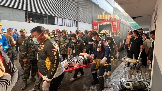 The blaze started around midnight Wednesday and was put out at 2 pm on Thursday, informed Sek Sokhom, head of Banteay Meanchey's information department. (AFP)